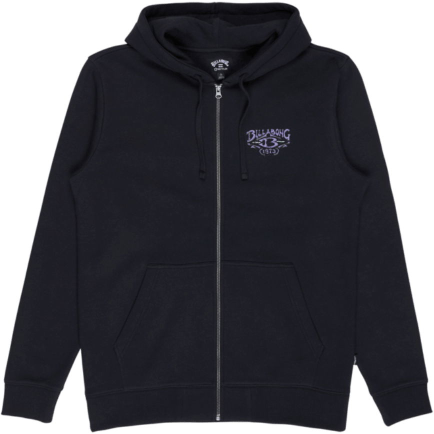 2026 Billabong Mens Foundation Zip Thru Hoodie EBYSF00190 - Black